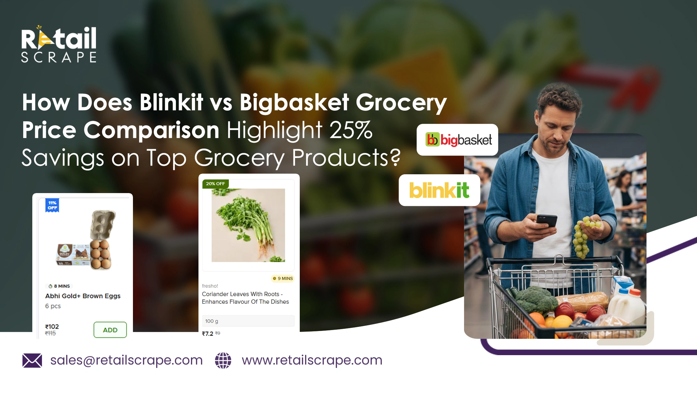 How Does Blinkit vs Bigbasket Grocery Price Comparison Highlight 25% Savings on Top Grocery Products?  