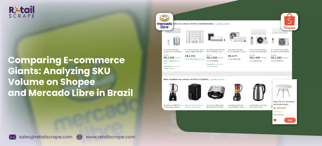 Comparing E-commerce Giants: Analyzing SKU Volume on Shopee and Mercado Libre in Brazil