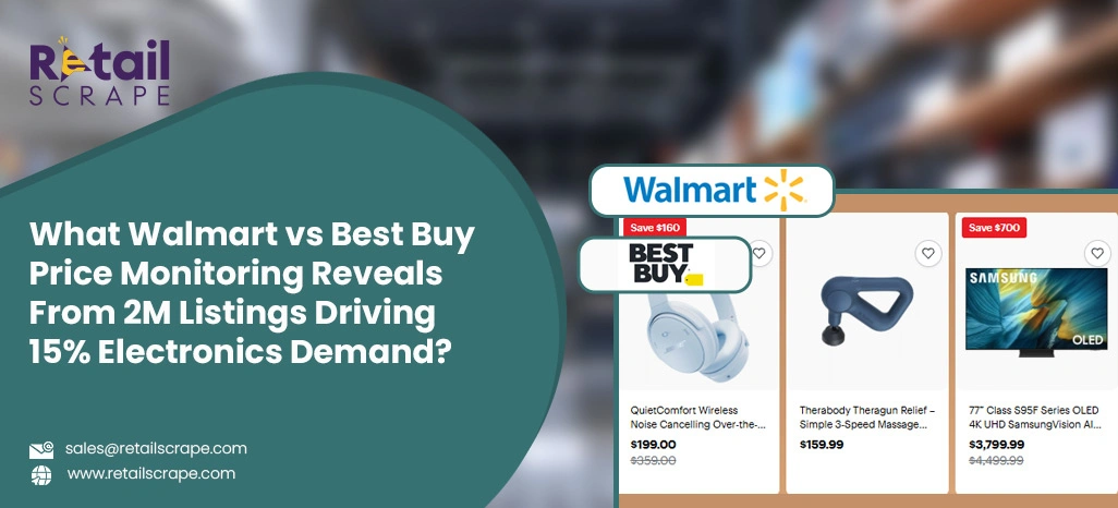 What Walmart vs Best Buy Price Monitoring Reveals From 2M Listings Driving 15% Electronics Demand?
